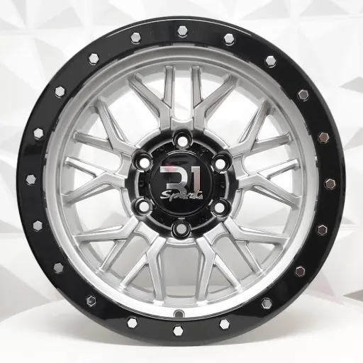 [167574] RIN 16X8 6-139.7 R1 SPORT LP125 GREY+BLACK LIP CHROME RIVETS ET-10 CB110